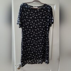 Michael Kors floral black white dress XL